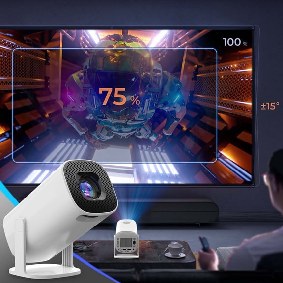 Portable Movie Projector for Home Cinema Mini Projector Projector 4K HD Home Bedroom Wall Projection Home Cinema Projector