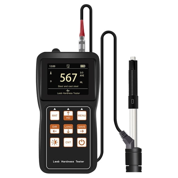 Portable Multi-Angle Hardness Tester Large Color Display 100 Data Memory For Various Materials