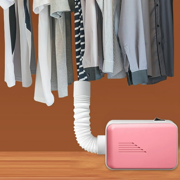 Portable Multi-Functional Dryer 600W Compact Household Laundry and Shoe Dryer for Apartments, Hotels - 360掳 Hot Air Circulation, ABS Material, Gold Pink Green Blue Options, 23x15.5x9.5cm
