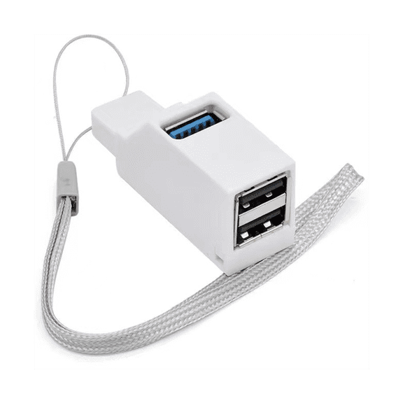 Portable Multi-Interface Hub Splitter USB3.0 High-Speed Hub White