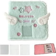 thumbnail image 1 of Portable Multi-Pocket Memory Cards Book, Plush Photo Album Binder Picture Collector, Cute Soft Cover Folio Scrapbook with 20 Refillable Pages(light green 1 PCS), 1 of 5