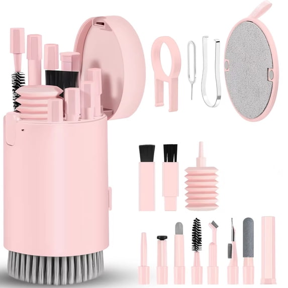 Portable Multi-functional Cleaning Kit for Electronics including Phones Cameras Keyboards and Headphones with Multiple Attachments for Easy Cleaning and Maintenance