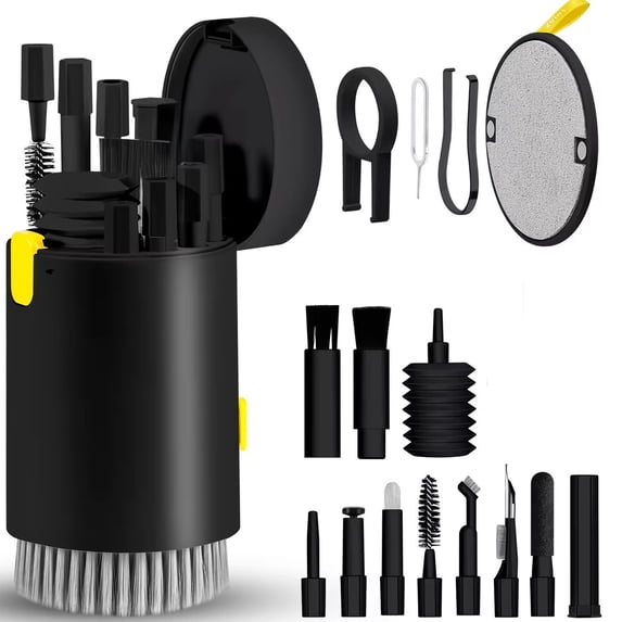 Portable Multi-functional Cleaning Kit for Electronics including Phones Cameras Keyboards and Headphones with Multiple Attachments for Easy Cleaning and Maintenance