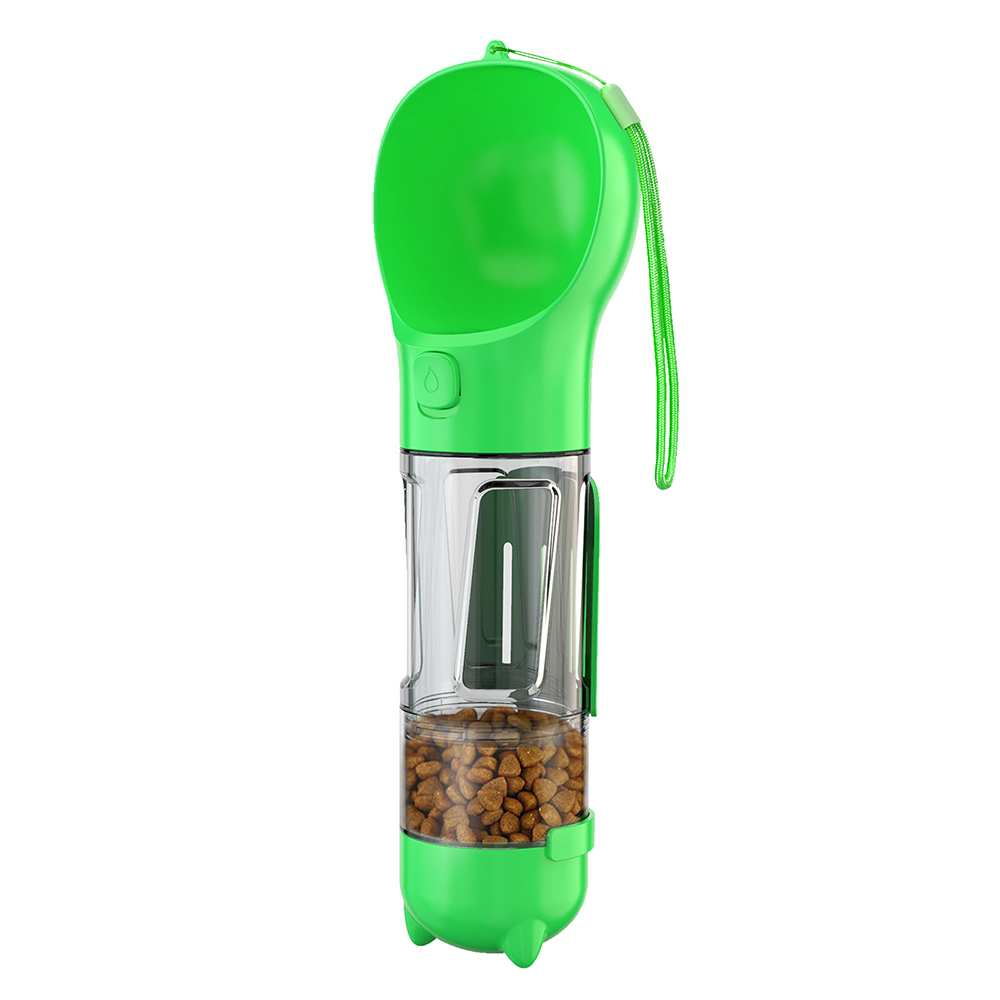 Portable Multifunction Dog Water Bottle Food Feeder Drinker Bowl 3 In 1