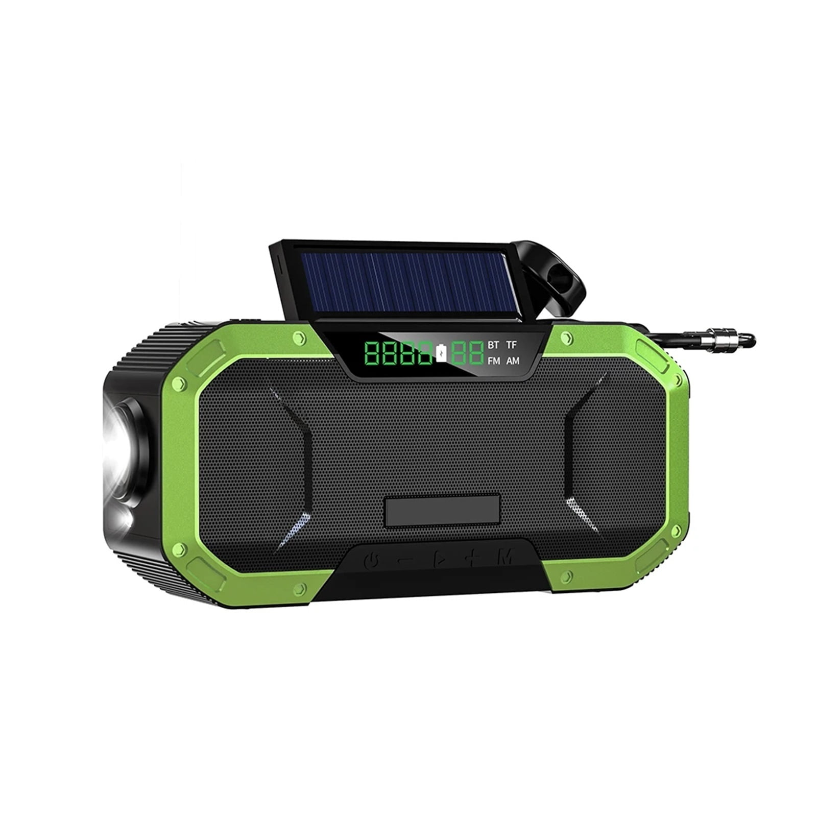 Portable Multifunctional 5000mAh Solar USB Power Bank With Hand-cranked Power Generation And Automatic Channel Search For Emergency Radio ,Listen Anytime, Anywhere