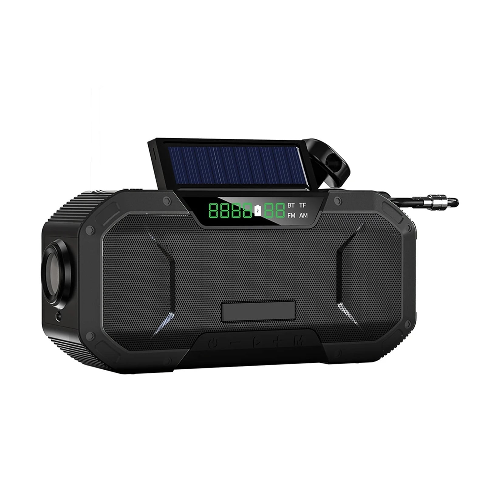 Portable Multifunctional 5000mAh Solar USB Power Bank With Hand-cranked Power Generation And Automatic Channel Search For Emergency Radio ,Listen Anytime, Anywhere