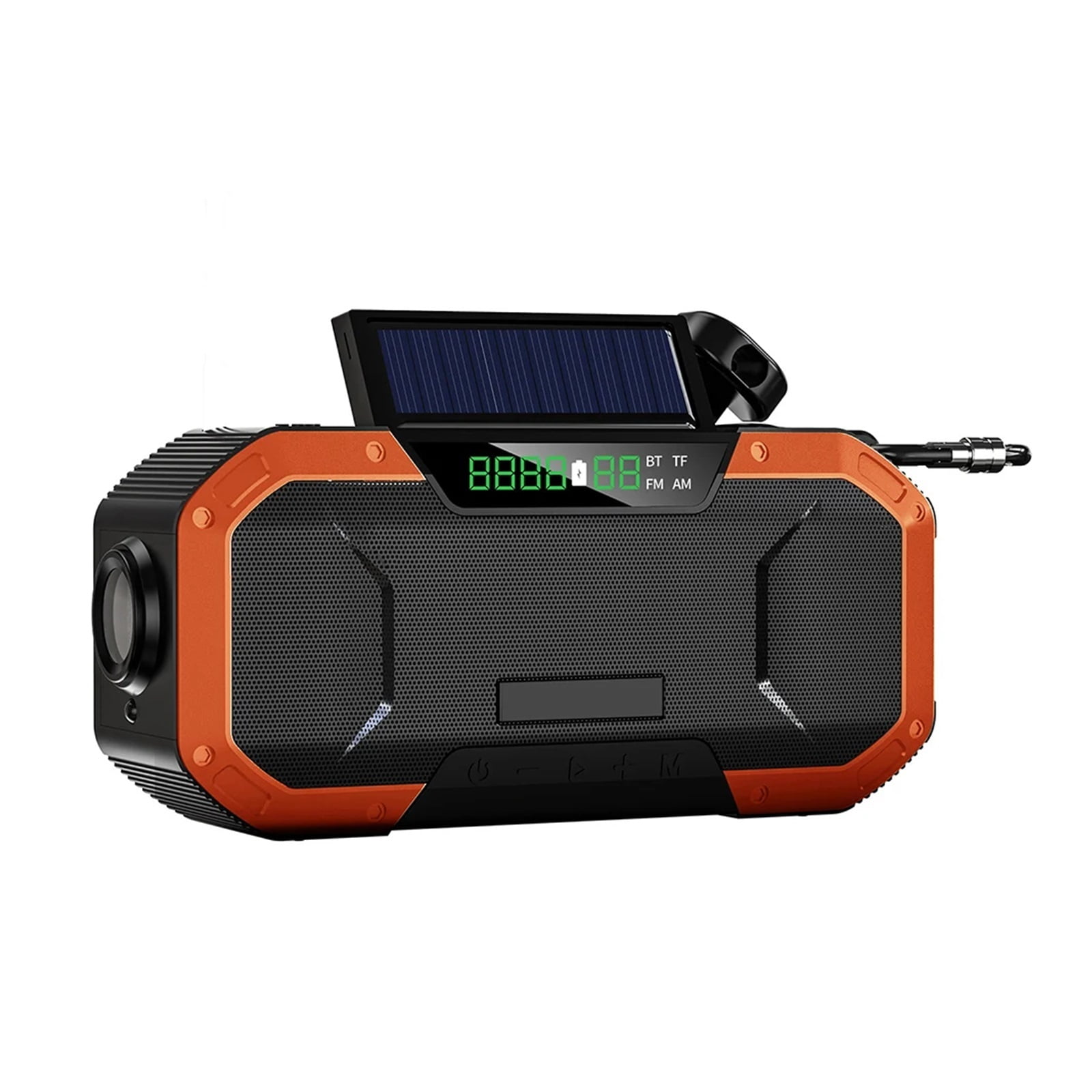 Portable Multifunctional 5000mAh Solar USB Power Bank With Hand-cranked Power Generation And Automatic Channel Search For Emergency Radio ,Listen Anytime, Anywhere