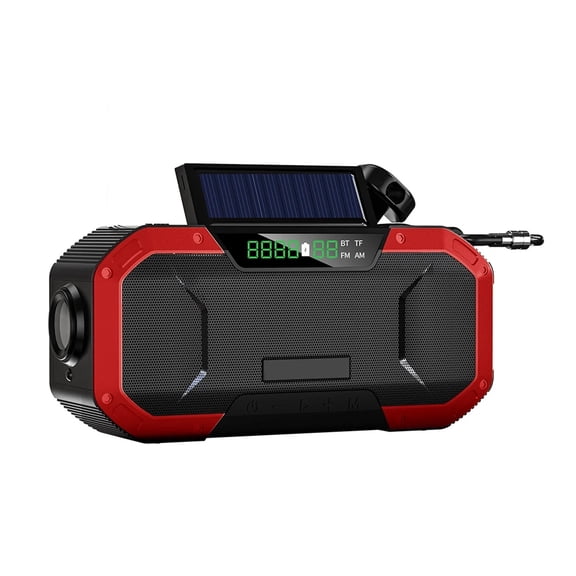 Portable Multifunctional 5000mAh Solar USB Power Bank With Hand-cranked Power Generation And Automatic Channel Search For Emergency Radio