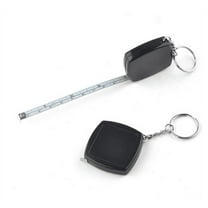 Portable Multifunctional Black Square Male 2M/6Ft With Keychain Extendable Reducing Ruler Clearance on Sale Black Square Metric Measuring Tape, Measuring Ruler Plertrvy