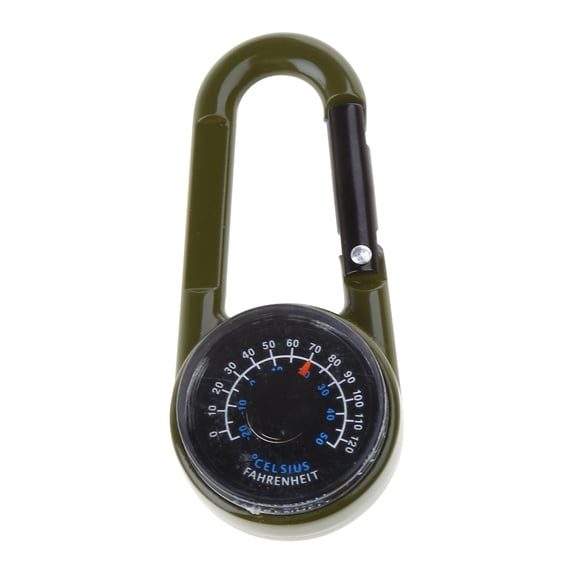 Portable Multifunctional Carabiner Keychain Thermometers Compasses Camping Tool Outdoor Mountaineering Buckles Enduring