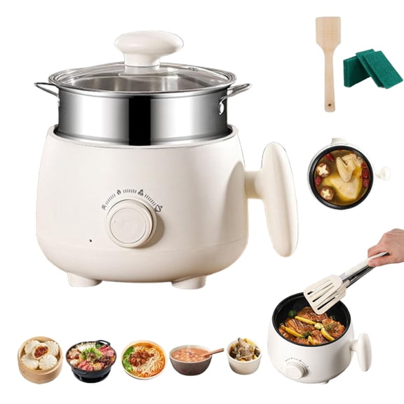 Portable Multifunctional Non-stick Electric Pot, 1.8l Portable Electric Pot for Cooking, Mini Portable Multi-Functional Lazy Pot for Pasta, Noodles, Egg, Soup, For Dorm, Home, Travel