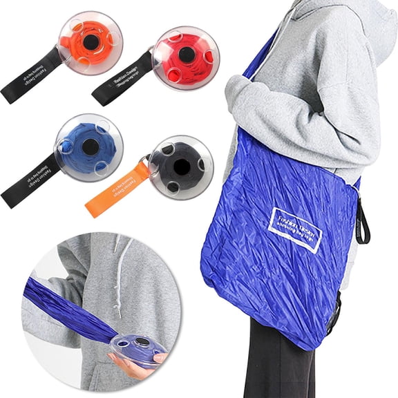 Portable Multifunctional Small Disc Folding Bag, Telescopic Reusable Shopping & Storage Tote with Swivel Tray, Convenient Storage Bag Rotating Wheel