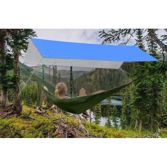 Portable Multifunctional Tent Footprint Traveling Awning Backpacking Rain Fly Tarp Waterproof Shelter Outdoor Camping Sun Shelter for Hiking, Beach (177177 in)