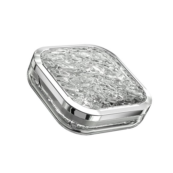 Portable Multiple Compartment Pills Box With Water Ripples Pattern Medication Storage Container for Purses and Travel