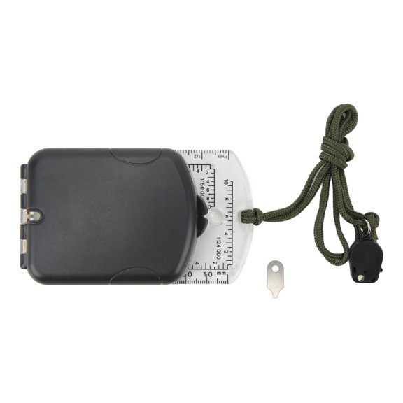 Portable Multitool for Precision Measurement Versatile Compass with Scales, Gradiometer, Magnifier & LED Light