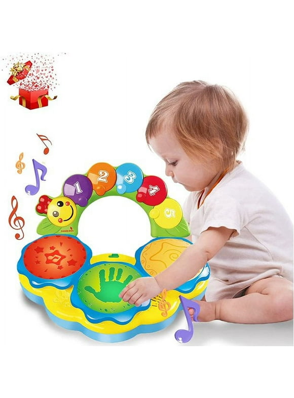 Portable Musical Drum Piano Musical Baby Toys 6-18 Months Baby Toys Early Education Toys,English version