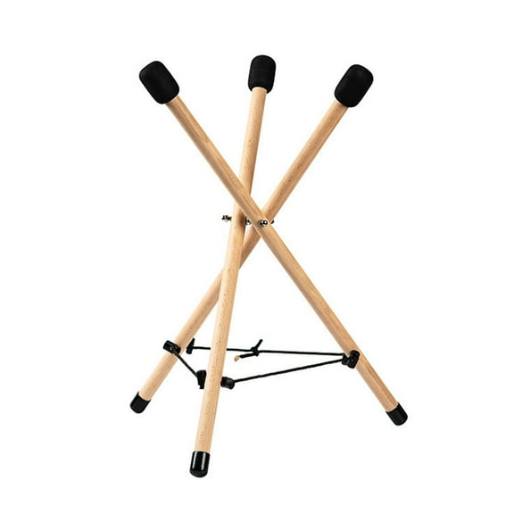Portable Musical Instrument Stand For Steel Tongues Drum Wooden Tripod Includes Protective Travel Bag