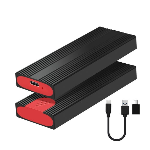 Portable NVMe Enclosure Case USB C Enclosure Aluminum USB C Enclosure Case for 2230 2242 2260 2280 NVMe Hard Drive