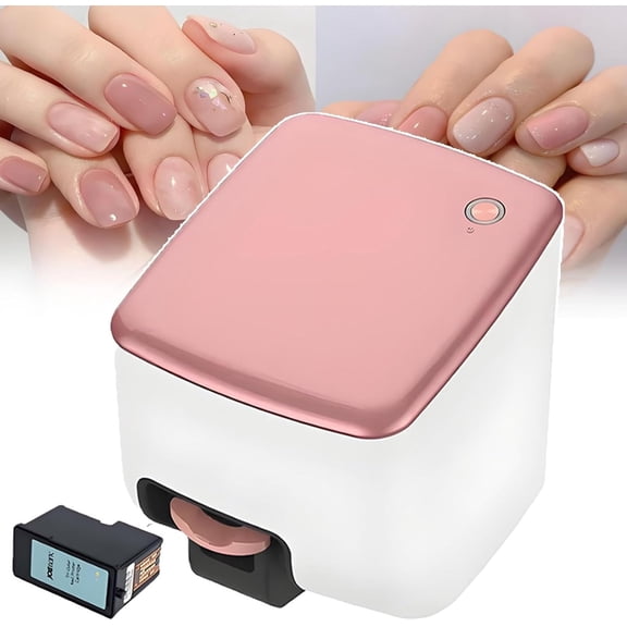 Portable Nail Art Printing Machine - Pro Nail Art Printer, Create Custom Designs Via Smart-Phone, 4800DPI Detail, Auto-Nail Recognition, Home & Travel Salon Studio