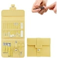 thumbnail image 1 of Portable Nail Clipper Set, 12/16PCS Professional Manicure & Pedicure Kit, Heavy-Duty Stainless Steel Nail Care Set with Nail Clippers, Scissors, Ear Pick & Portable Storage Case (Yellow, 16Pcs), 1 of 8