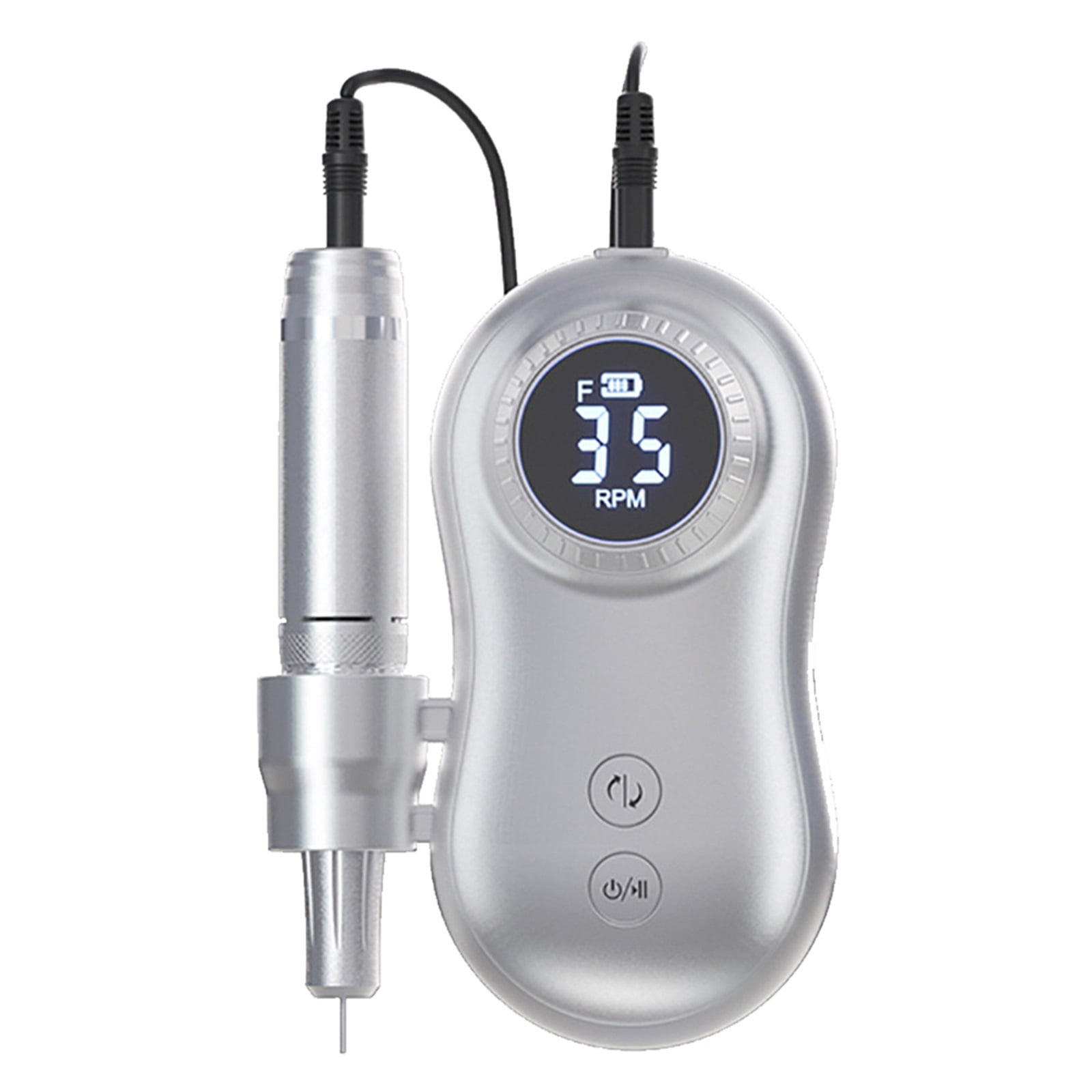Portable Nail Drill, 35000 RPM Electric Nail Polish Drill Portable 2 In 1 Electric Nail File With LCD Display USB Charge Professional Tool ,Long Lasting