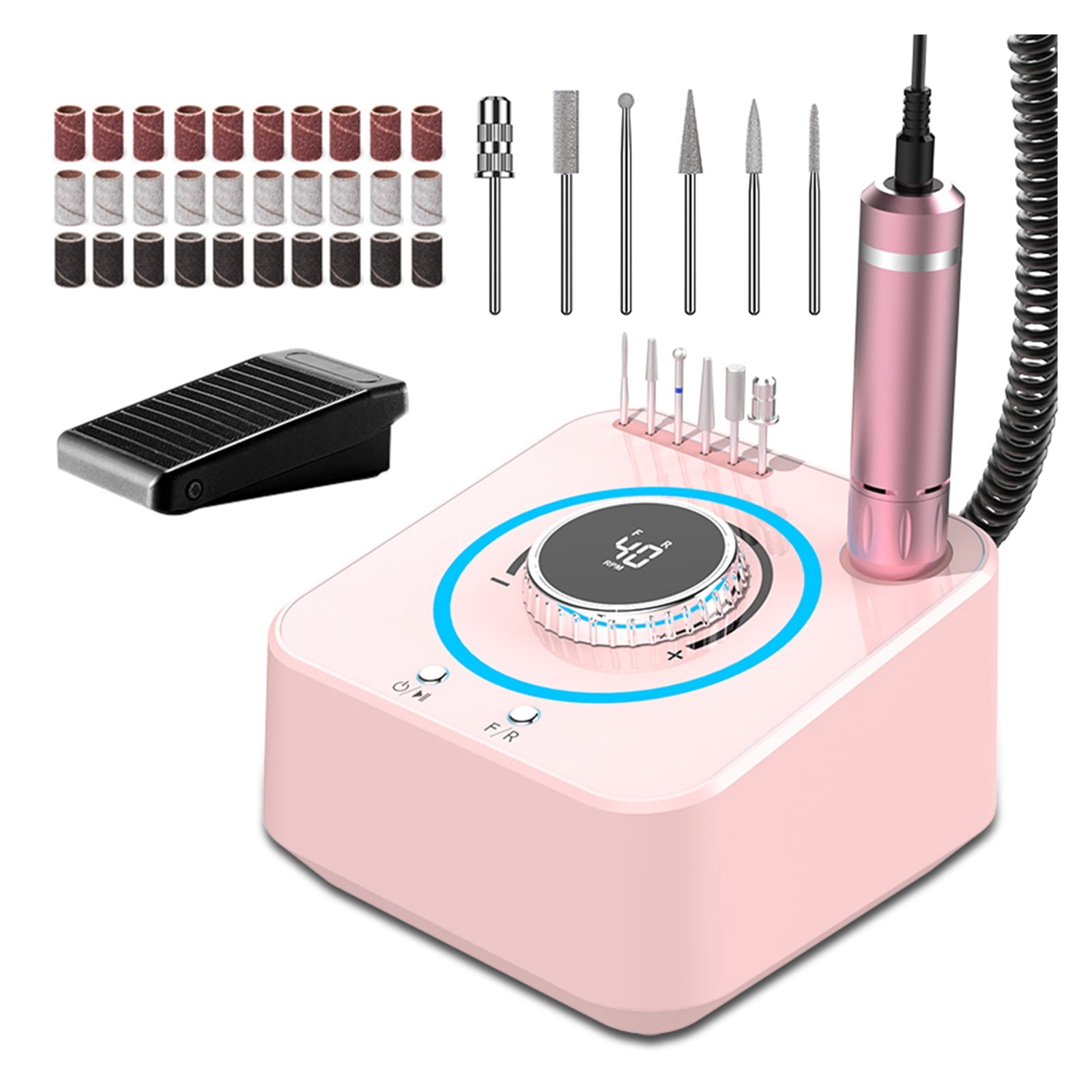 Portable Nail Drill, 40000RPM Electric Nail Drill Machine Professional Manicure Drill Set With Memory Funtion Nail Art Salon Tool Nail Drill Pen Set ,Long Lasting