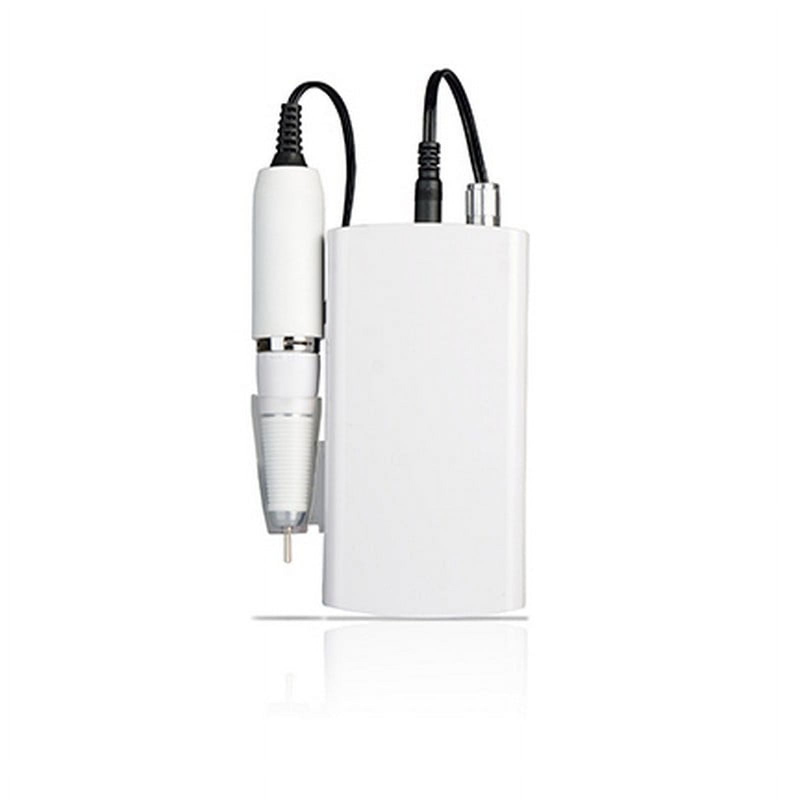 Portable Nail Drill - Cordless & Rechargeable with Holder - White