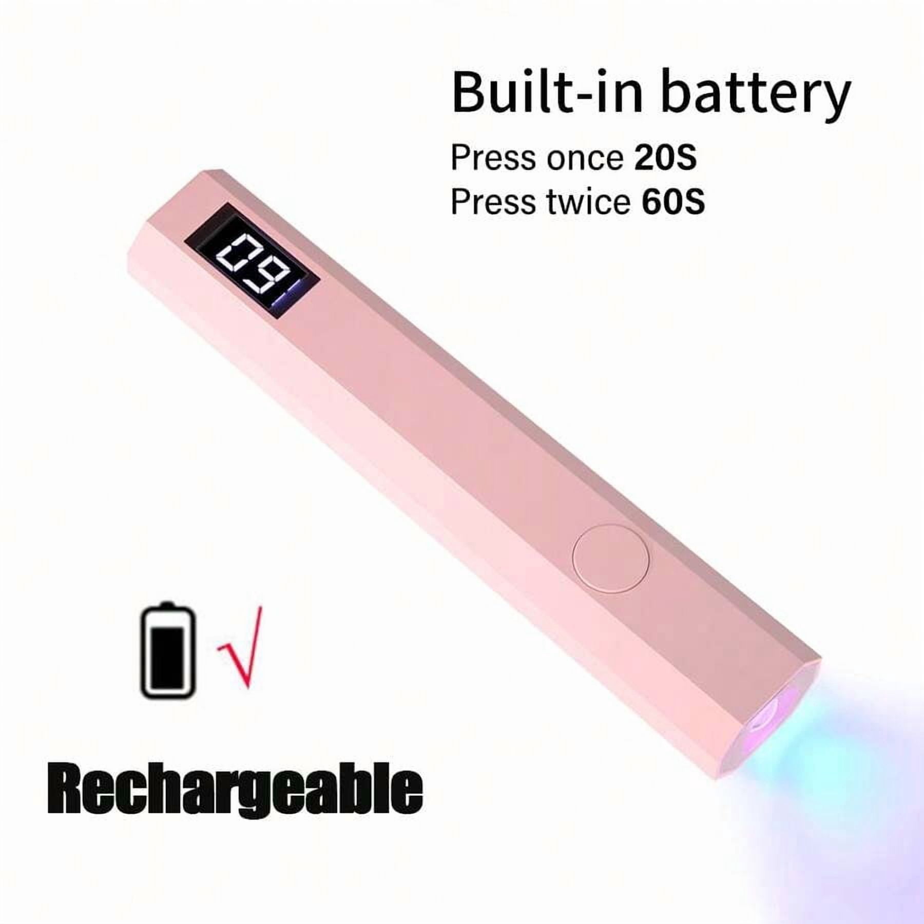 Portable Nail Dryer, USB Mini Nail Dryer Lamp, 180mAh Battery UV LED Nail Lamp, Suitable For Curing All Nail Gels, Applicable For Home Nail Salon