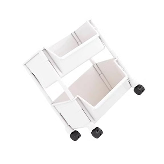 Portable Narrow Storage Shelf with Braking Casters and Hooks for Tight Spaces