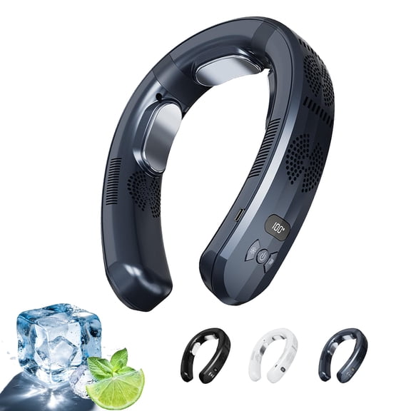Portable Neck Air Conditioner Fan,Bladeless Fans,Long Endurance Limited Version Portable Neck Fan with LED Rechargeable Personal Neck Fans,Quiet,Lightweight Neck Fans