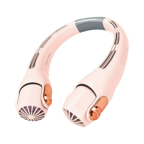 Portable Neck Fan Hands Free Bladeless 3 Speed USB Rechargeable Personal Cooling Headphone Style Lightweight Quiet Wearable Airflow for Outdoor Indoor Office Travel Gym Camping