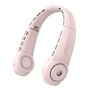 Portable Neck Fan, Hands Free Bladeless Fan, 360° Cooling Personal Fan,Wearable Quiet Fan for Outdoor Indoor, Birthday Gifts for Men Women Mom Dad, 6000mAh Battery USB Rechargeable, 3-Speeds (Pink)