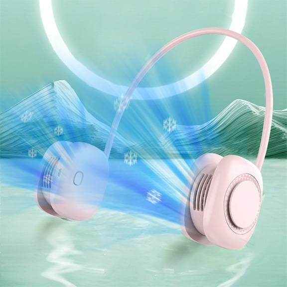 Portable Neck Fan, Hands Free Bladeless Fan, 4000 mAh Battery Operated Wearable Personal Fan, Leafless, Rechargeable, Headphone Design,3 Speeds Gifts for Women Men