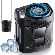 Portable Fan Rechargeable, Personal Waist Neck Wearable Cooling Fan with Light, 4 Speeds 9200RPM Strong Airflow for Outdoor, Jobsite, Camping, Travel