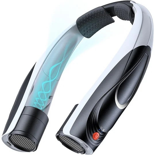 Portable Neck Fan, Hands-Free Bladeless Fan, 6000mAh Rechargeable, 6 Speeds, USB-C Personal Cooling Fan for Travel & Summer