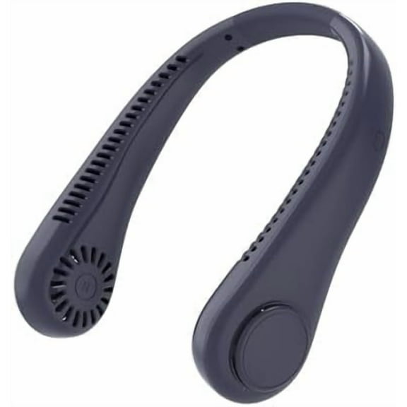 Portable Neck Fan, Hands Free Bladeless Wearable Personal Cooling Fan, USB Rechargeable, 3 Speeds, Lower Noise, 2400mAh Battery Operated Portable Neck Fan for Both Outdoor & Indoor Use