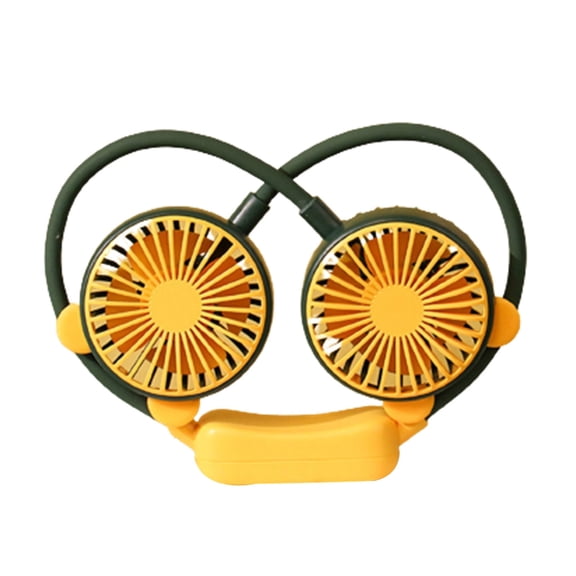 Portable Neck Fan Hands-Free Fan USB Rechargeable 2 Speeds Hanging Fans Air Cooling Wearable Neckband Fan
