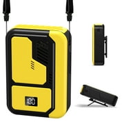 Portable Neck Fan Rechargeable 3 Speeds Personal Fan, 4-in-1 Portable Waist Fan, Hands-Free Waist Clip for Work Outdoor Travel (Yellow)