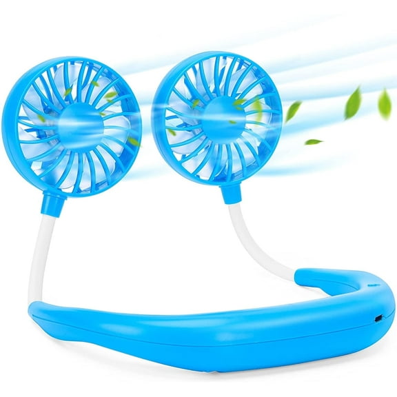 Portable Neck Fan Rechargeable Personal Hand-Free Fan Mini USB Wearable Neckband Sport Fan, 3 Speed Adjustable, 360 Degrees Free Rotation Perfect for Working, Traveling, Office, Reading