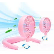 Portable Neck Fan Rechargeable Personal Hand-Free Fan Mini USB Wearable Neckband Sport Fan, 3 Speed Adjustable, 360 Degrees Free Rotation Perfect for Working, Traveling, Office, Reading