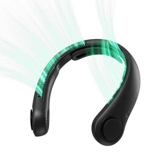 Portable Neck Fan Upgraded, Neckbrace Personal Hands Free, 5 Speed Gears Adjustment, 5000 mAh Wearable Bladeless Quiet Rechargeable for Outdoor Indoor, Gifts for Women Men- Foggy Grey