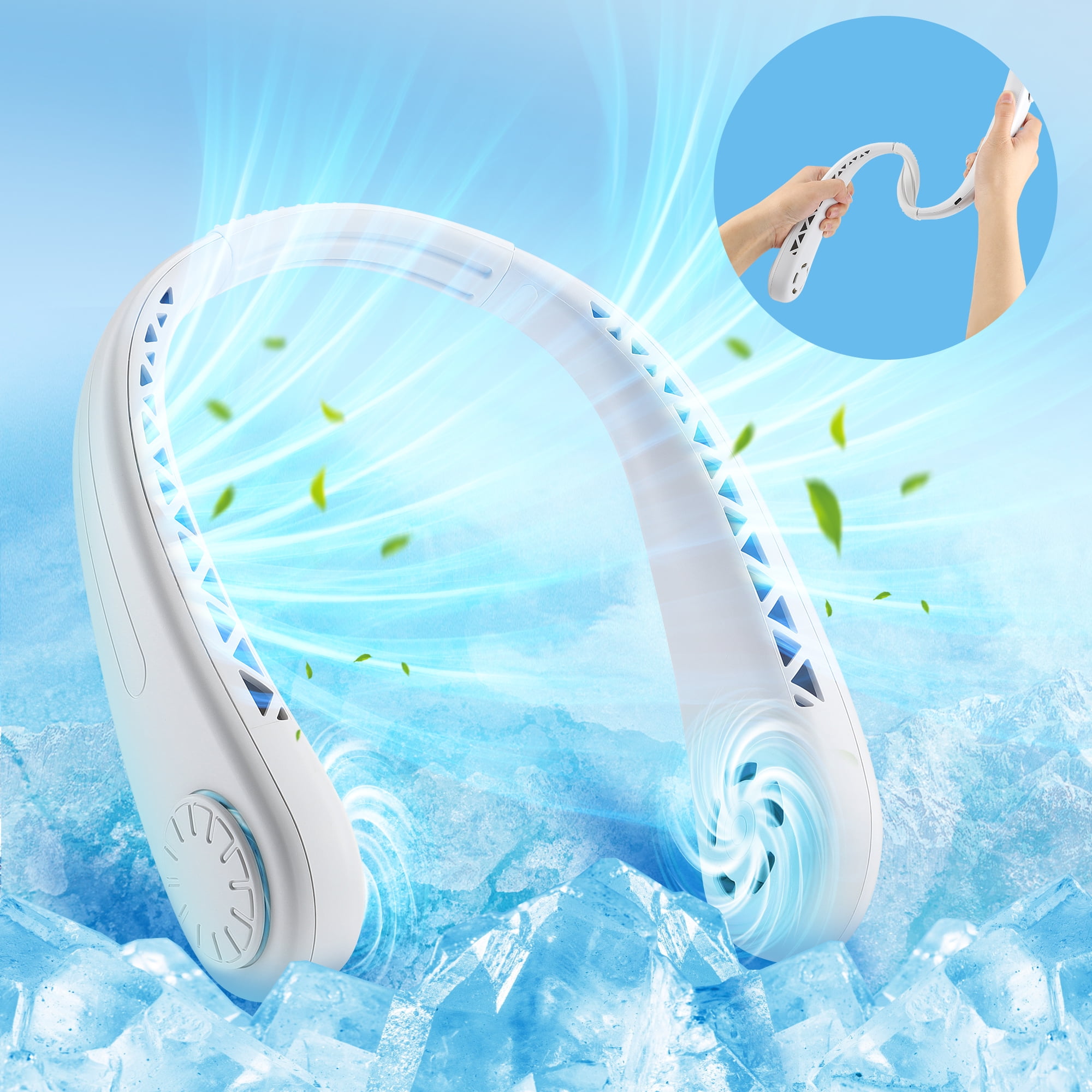 Portable Neck Fans,USB Rechargeable Personal Fans Hands Free for Indoor