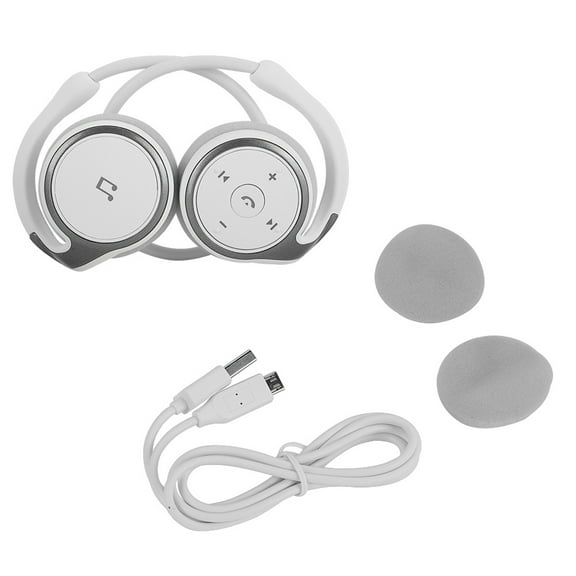 Portable Neckband Bluetooth5.0 Headphones Sports Wireless Headset With Microphone White
