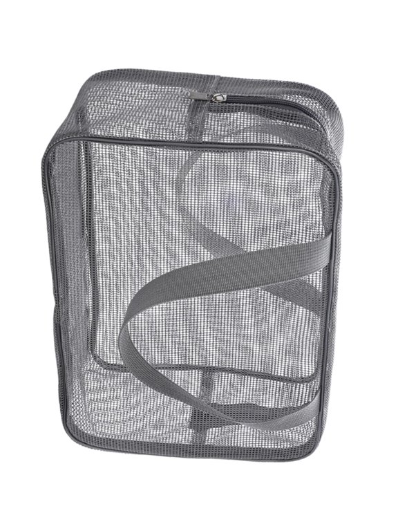 Portable Net Shower Bag with Zippered for College Dorm Essential Gym Travel and Camping Toiletry Organizers Handbag