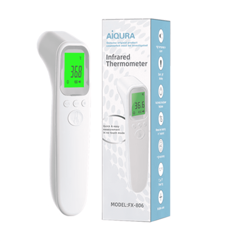 Portable No-Touch Forehead Thermometer, Digital Infrared Thermometer, Touchless Thermometer, Large LED Digits, Quiet Feedback, Easy To Switch Between Fahrenheit And Celsius, Body And Surface Mode