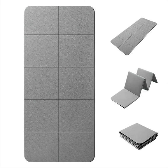 Portable Non-Slip Folding Yoga Pilates Mat, Tear Resistant Yoga Mat for Travel, Outdoor Workouts, Gymnastics & Picnics