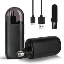 Portable Nose and Ear Trimmer Clipper for Men Women,Professional Eyebrow Hair Trimmer with Powerful Motor and Dual-Edge Blades for Smoother Cutting,Rechargeable,Travel Size (Black)