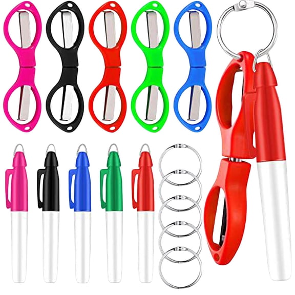 Portable Nurse Pen Accessories Folding Mini Keychain Colors Folding Multicolor