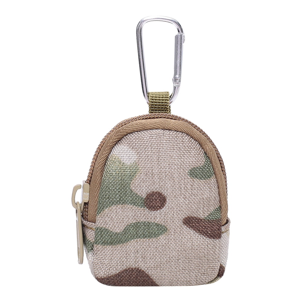 Portable Nylon Pouch WearResistant Coin Purse Key Holder Pouches (CP Camo)