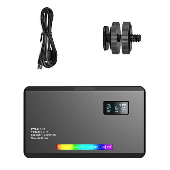 Portable OLED Display Fill Light LW140-RGB Fill Light for DSLR Vlogging Video